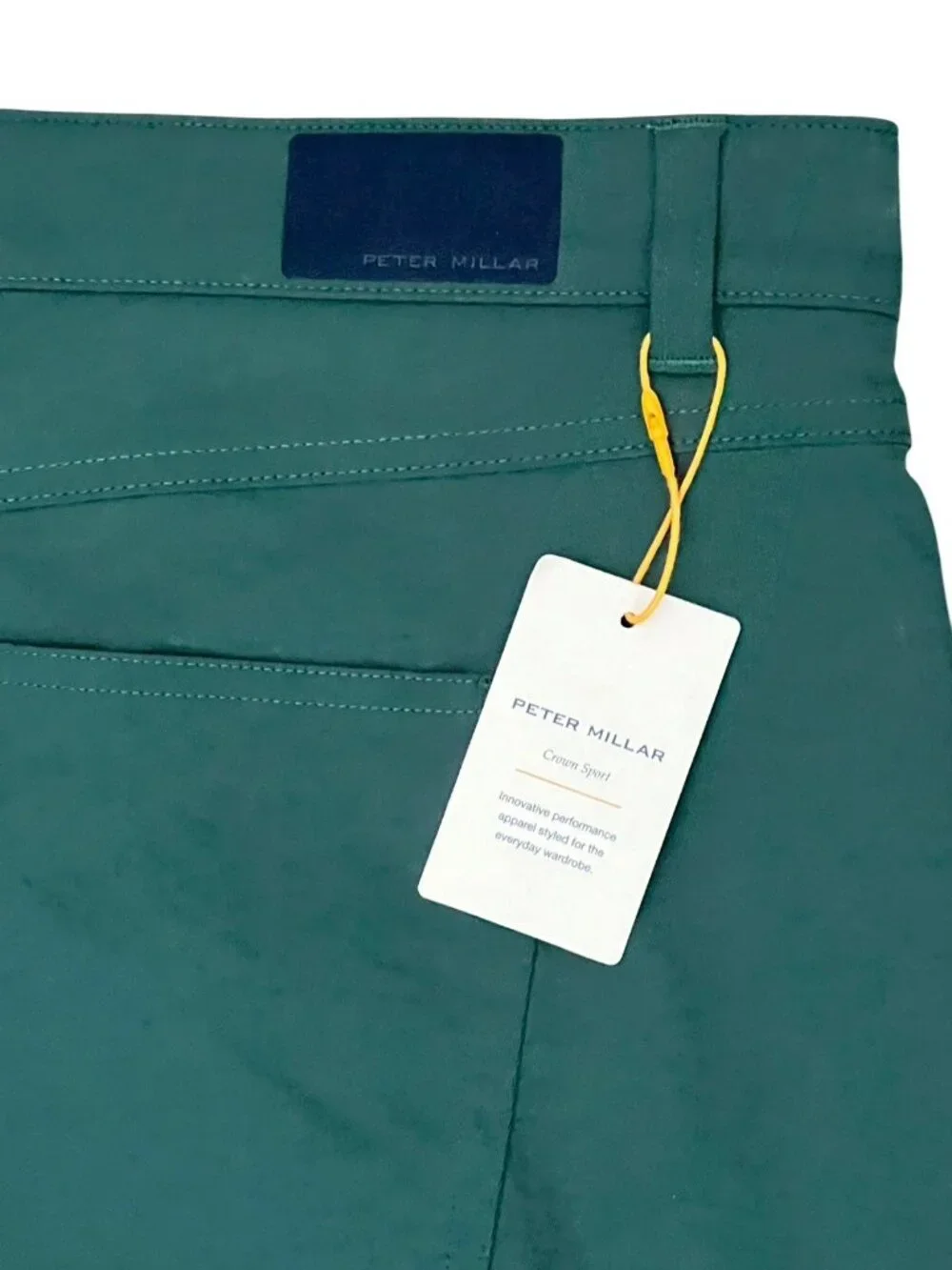 Peter Millar Crown Sport EB66 Performance 5 Pocket Green Men's 44 x 34 NWT